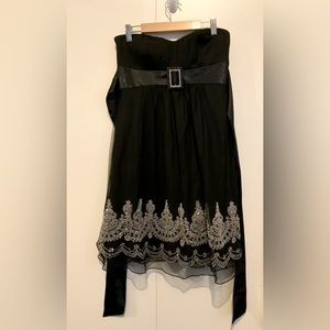 Teeze Me Beaded Embroidered Party Dress in Black - Size Medium